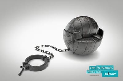 The running frees you, Couch - Reclame