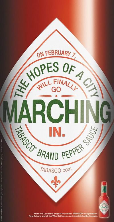 MARCHING IN - Advertising
