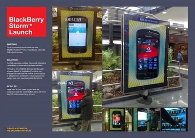 BLACKBERRY STORM LAUNCH - Publicidad