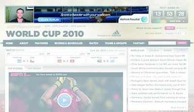 AT&T World Cup Headercam Banner - Advertising
