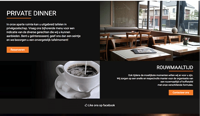 Website Brasserie den hoorn - Website Creatie