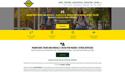 Diseño web para empresa de Tours en Madrid.