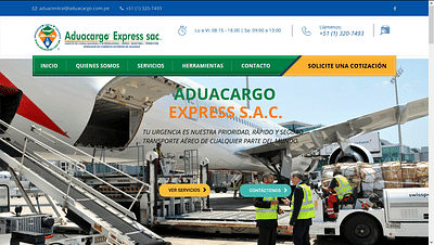 Diseño de página web para agencia de aduana - Webseitengestaltung