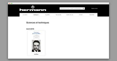 Site internet & BackOffice Éditions Hermann - Référencement naturel