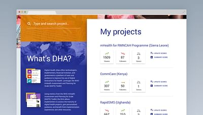 A Digital Health Atlas web-platform - Création de site internet