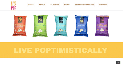 eCommerce Popcorn Website - Creazione di siti web