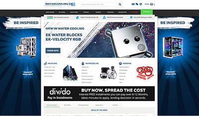 New Website for Leading Watercooling Retailer - E-commerce