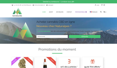 Naturalpes - Site internet E-Commerce - Webseitengestaltung