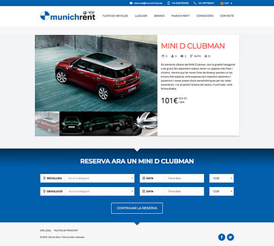 Diseño web munichrent.es - Applicazione web