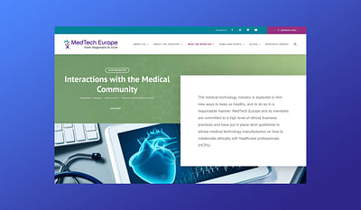 MedTech Europe / https://www.medtecheurope.org/ - Création de site internet