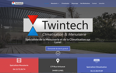 Création de site internet pour Twintech - Webseitengestaltung