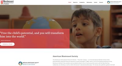 Montessori International School of Vietnam - Website Creation