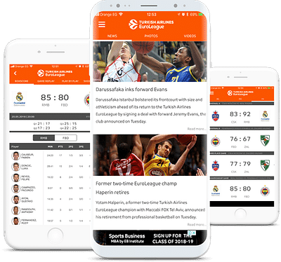 Turkish Airlines Euroleague SA - Mobile Apps - Mobile App