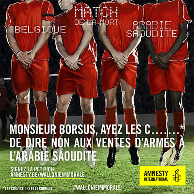 Amnesty International: Non aux ventes d'armes. - Publicité