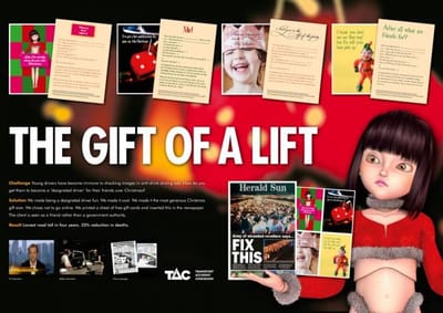 GIFT OF A LIFT - Publicité
