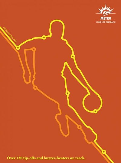 Your Life On Track Silhouettes, Basketball - Image de marque & branding