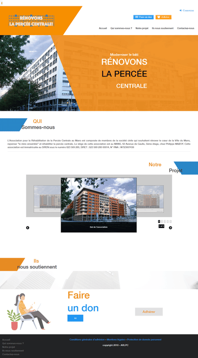 Création plateforme association ARLPC - Application mobile