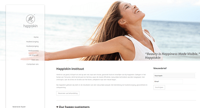 Happiskin new website - Website Creatie