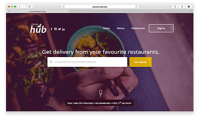 NovoHub - American startup for  food ordering * - Web Application