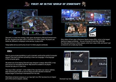 First ad in the world of Starcraft - Werbung