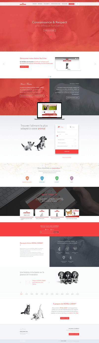 Royal Canin Belux - Retail site - Ergonomie (UX/UI)