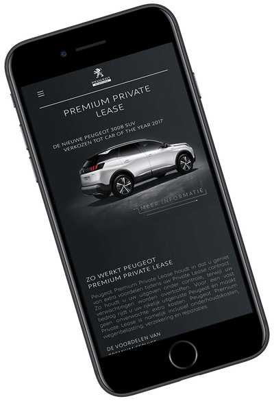 Peugeot Premium Private Lease - Website Creatie