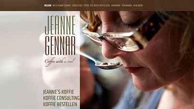 Jeanne Gennar, coffee with a soul - Website Creatie