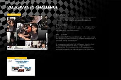 THE VOLKSWAGEN CHALLENGE - Advertising