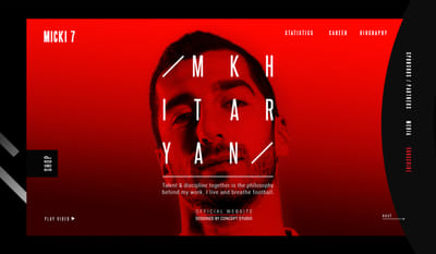 Henrikh Mkhitaryan Website Design and Development - Website Creation