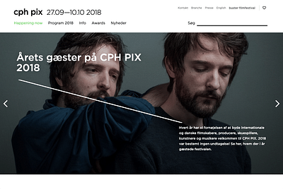 CPH PIX Denmarks biggest Film festival - Website Creation