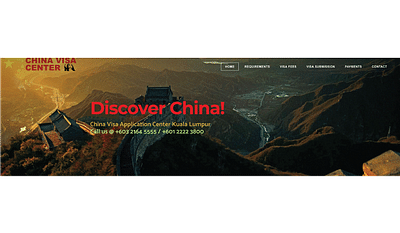 China Visa Center - Application web