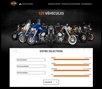 Harley-Davidson occasions - Webseitengestaltung