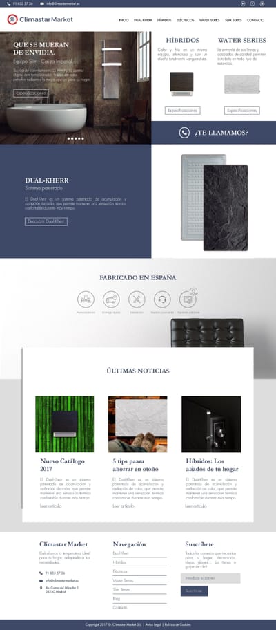 UX/UI Rediseño Digital - Climastar - Creación de Sitios Web