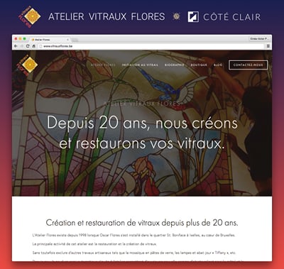 Atelier Vitraux Flores new website - Création de site internet