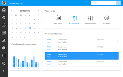 Site et appli rendez-vous & CRM particulier/avocat - Mobile App