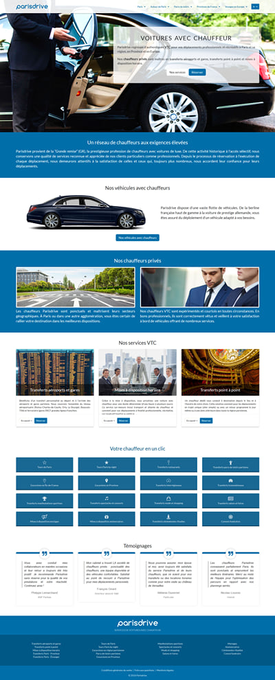 création de site web pour une société de transport - Website Creatie