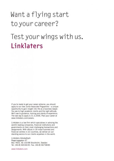 A FLYING START - Publicité