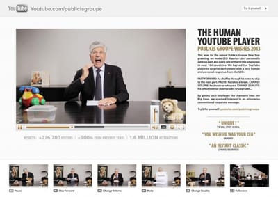 THE HUMAN YOUTUBE PLAYER [image] - Publicité