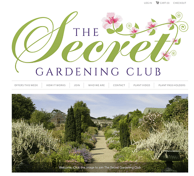 Secret Gardening Club - Onlinewerbung