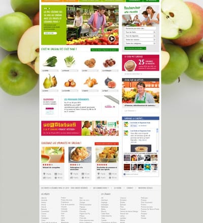Les fruits et légumes frais - Création de site internet