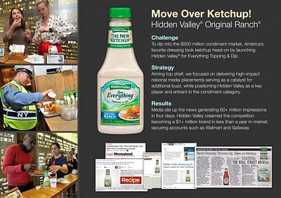 THE NEW KETCHUP - HIDDEN VALLEY® FOR EVERYTHING TOPPING & DIP LAUNCH - Content-Strategie