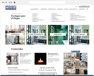 Diseño y desarrollo web y catálogo Azulejos Peña - Creación de Sitios Web