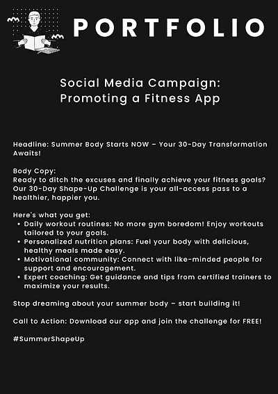 Social Media Campaign: Promoting a Fitness App - Copywriting