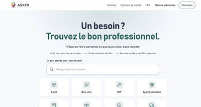 Askyo — Plateforme web et mobile de services de proximité - Application web