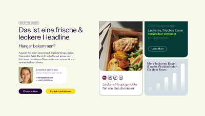 Frische & moderne Webflow Webseite für Foodji. - Création de site internet