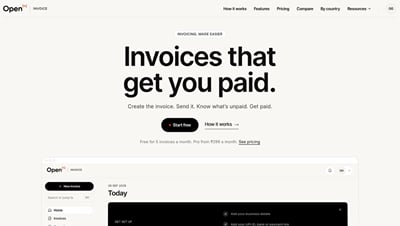 Openn Invoice: invoicing software, designed and built in-house - Web Applicatie