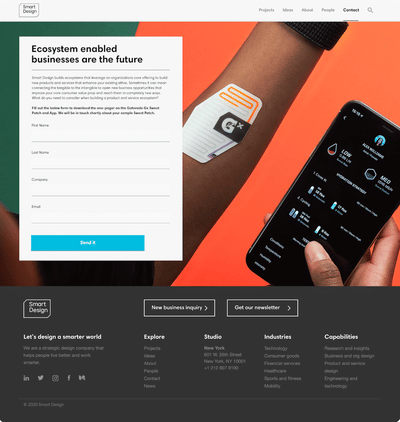 Forcery develops Salesforce Landing Pages for Smart Design Worldwide - solutions-cloud