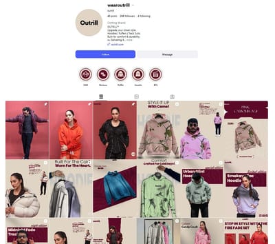 Brand Identity & Digital Launch for Outrill (Apparel) - Growth Marketing