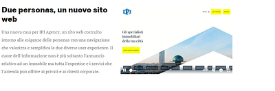 IPI Agency: un leader dell’advisory immobiliare - Création de site internet