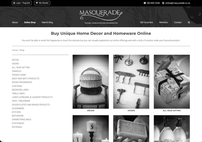 Masquerade - E-commerce
